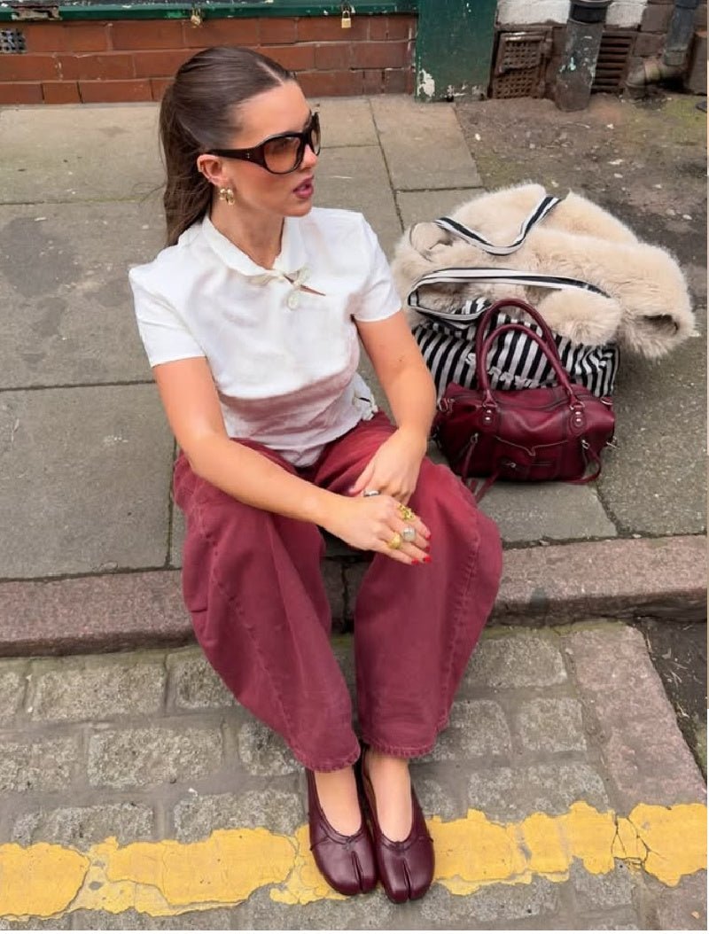 Mules Bianca en cuir à bout séparé
