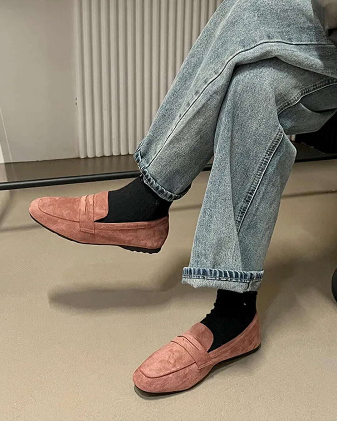 Adira mocassins en daim sans lacets