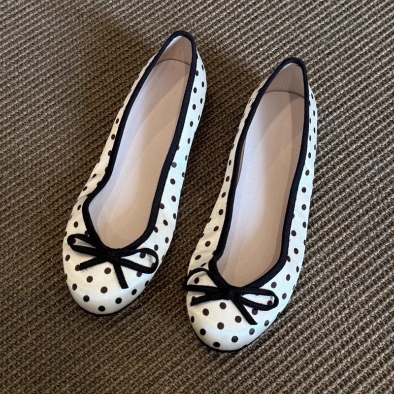 Ballerines Georgette à pois