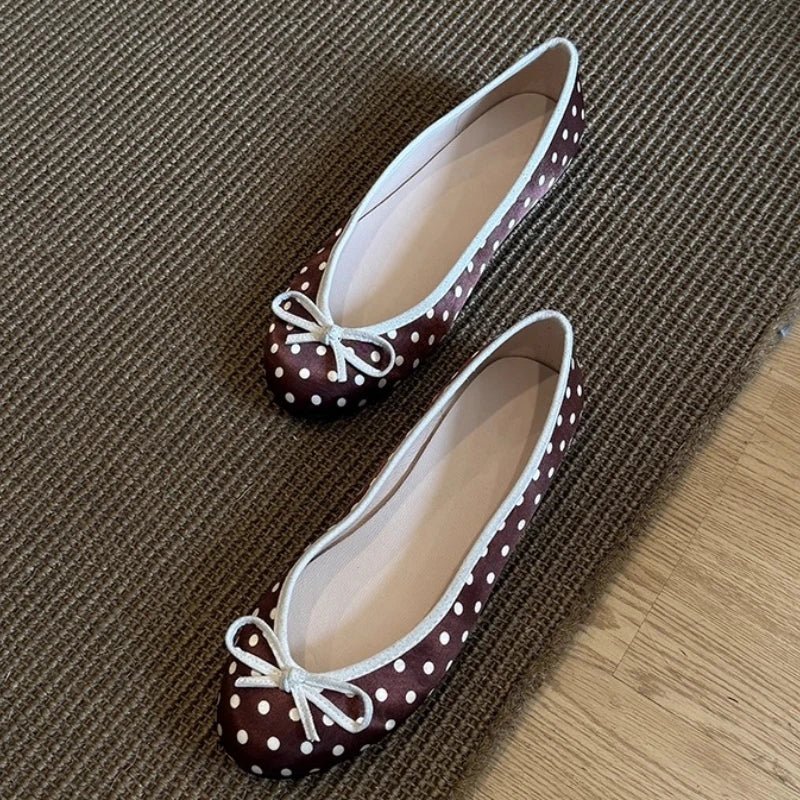 Ballerines Georgette à pois