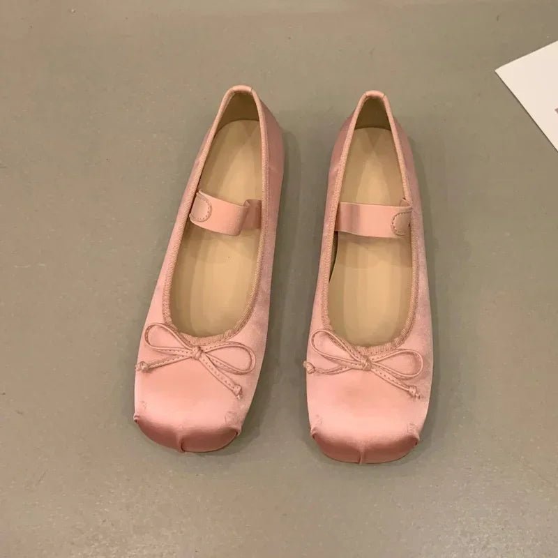 Ballerines en satin avec nœud Pamela