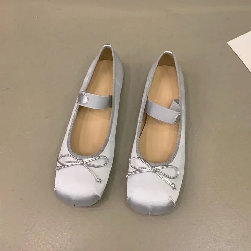 Ballerines en satin avec nœud Pamela
