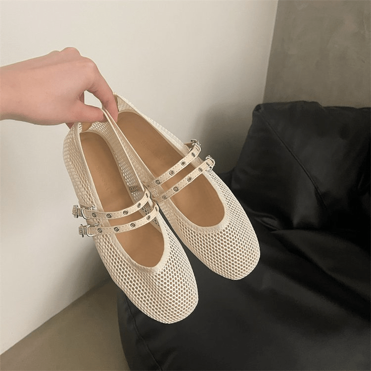 Ballerines en maille avec boucle Valerie