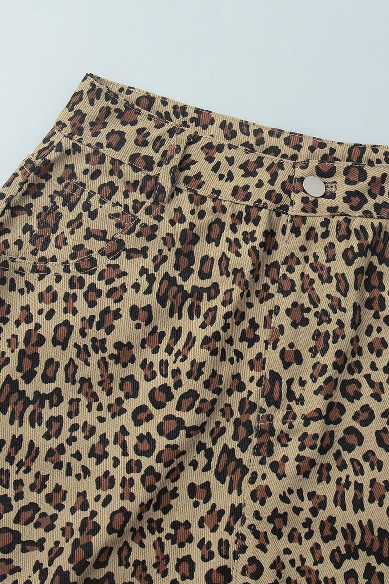 Short Nicole à imprimé léopard