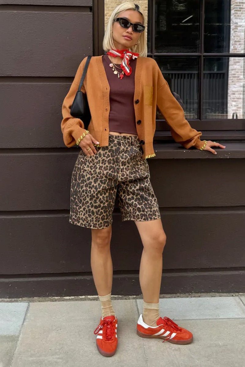 Short Nicole à imprimé léopard