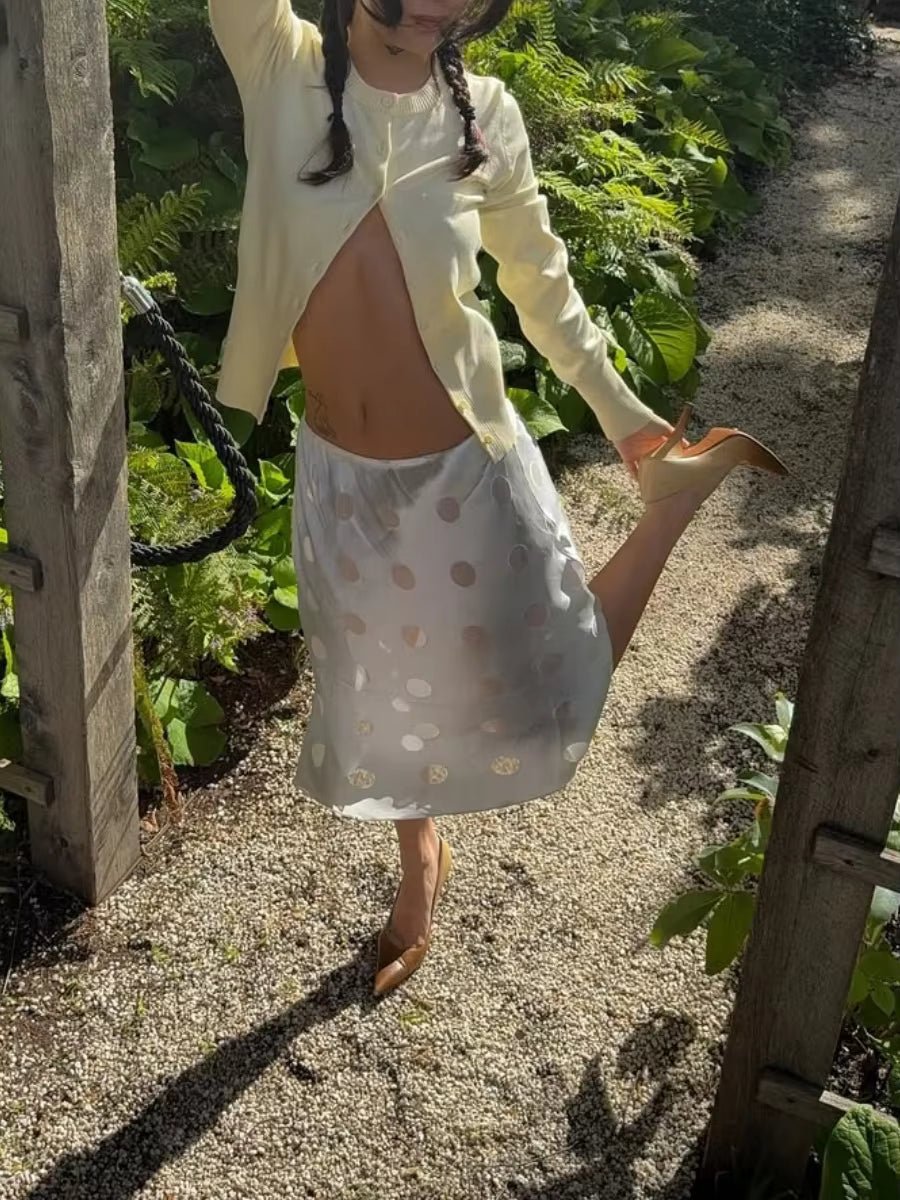 Jupe translucide à pois Aislinne