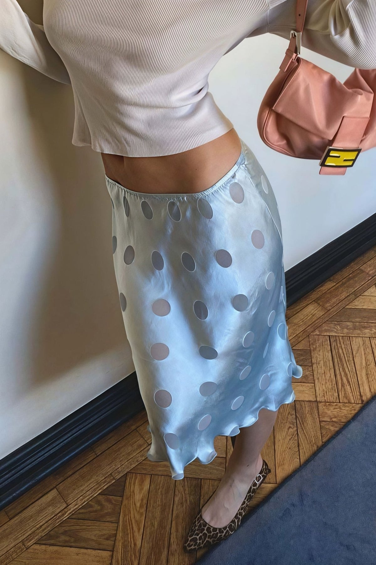 Jupe translucide à pois Aislinne