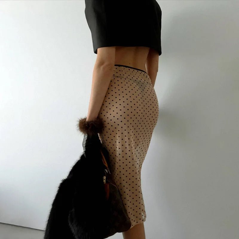 Jupe Leah en maille taille haute