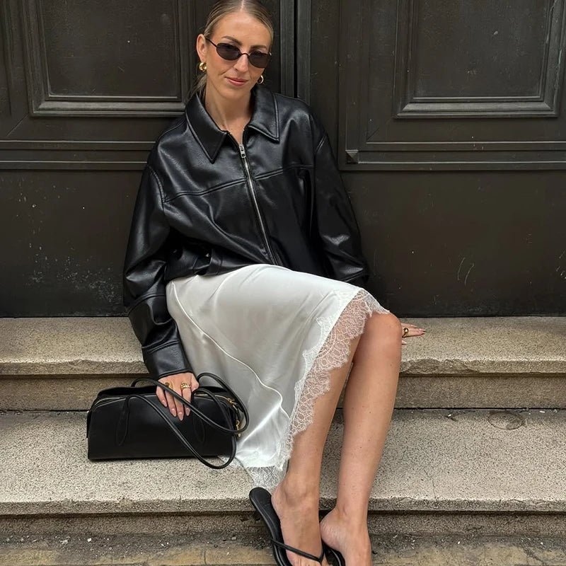 Jupe midi asymétrique Leslie