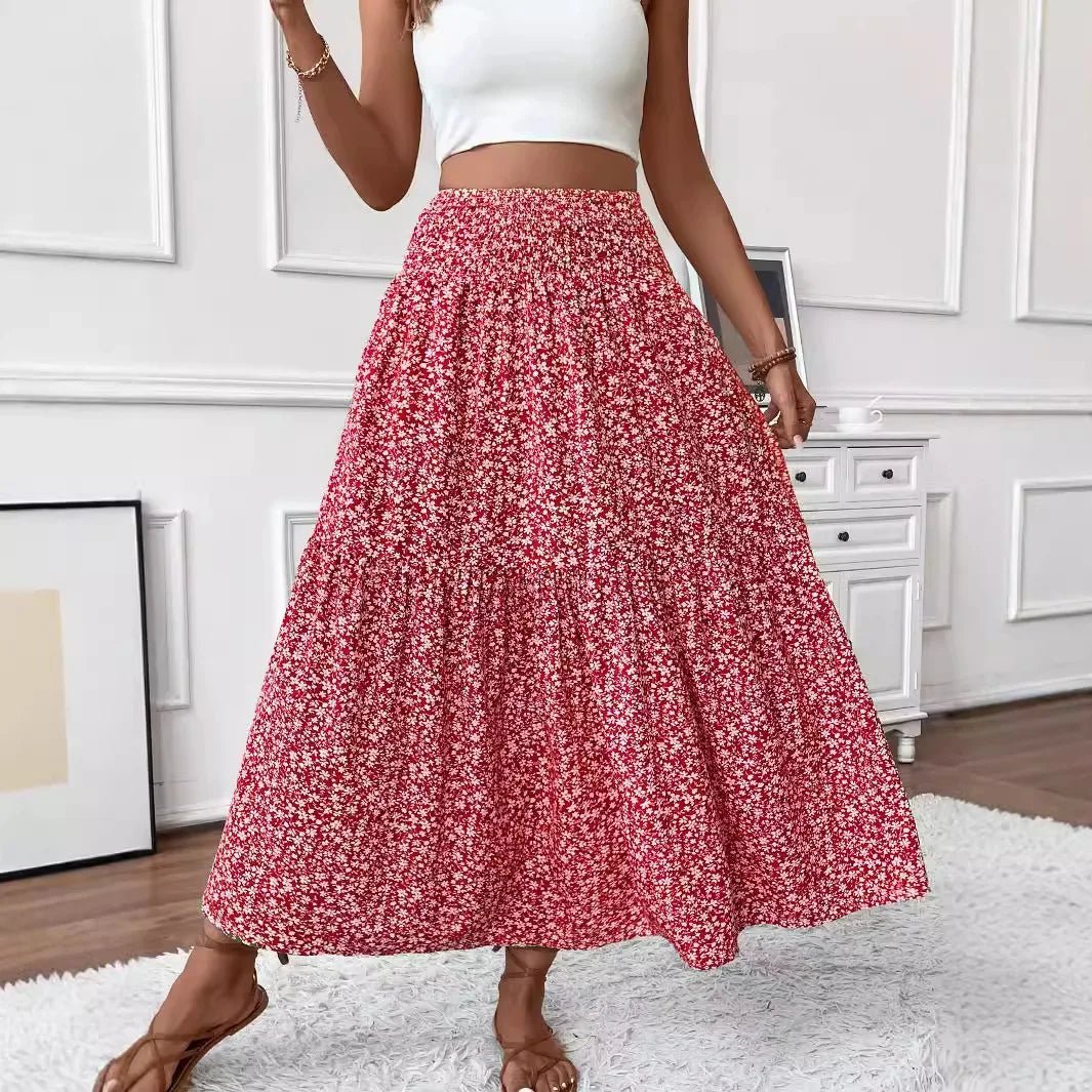 Jupe maxi bohème fleurie Rivka