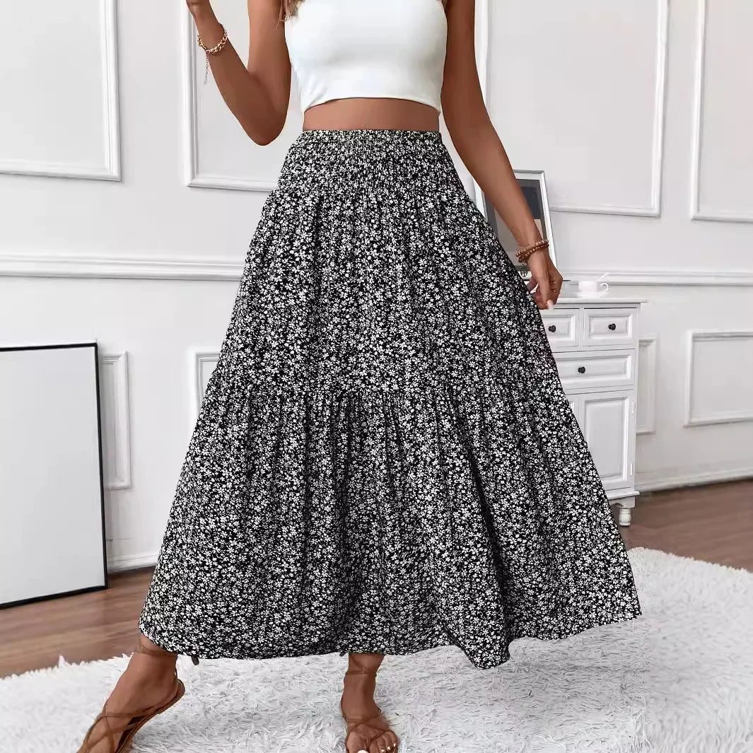 Jupe maxi bohème fleurie Rivka