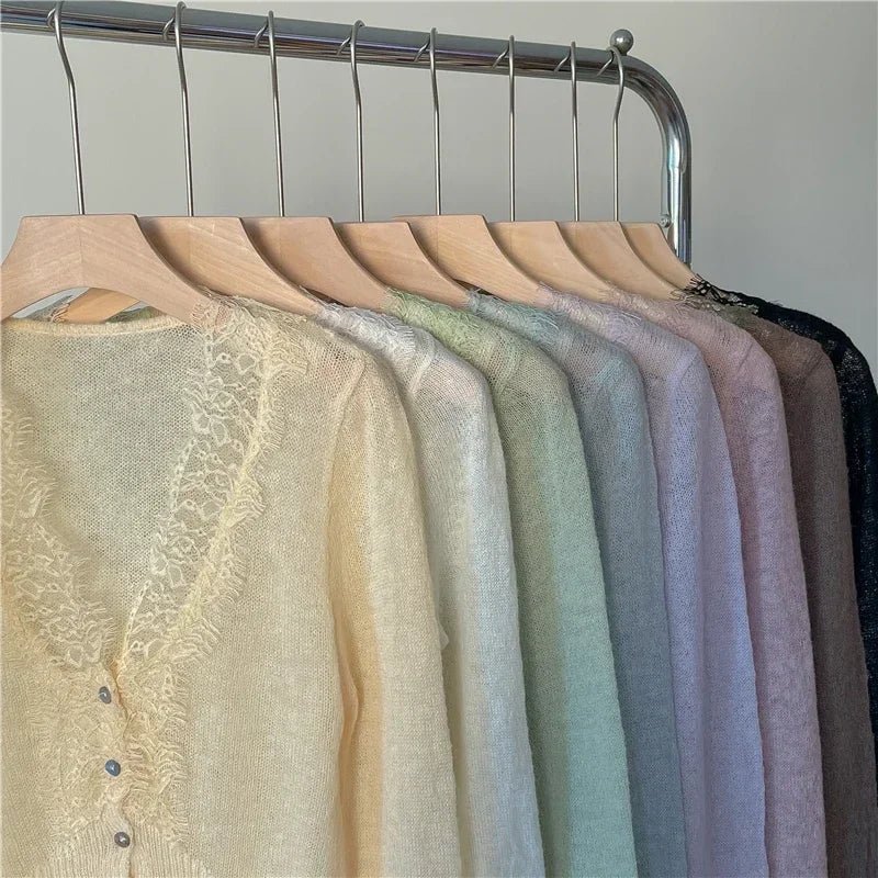 Gilet en dentelle tricotée Aurelie