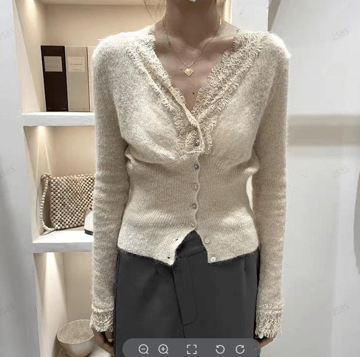 Gilet en dentelle tricotée Aurelie