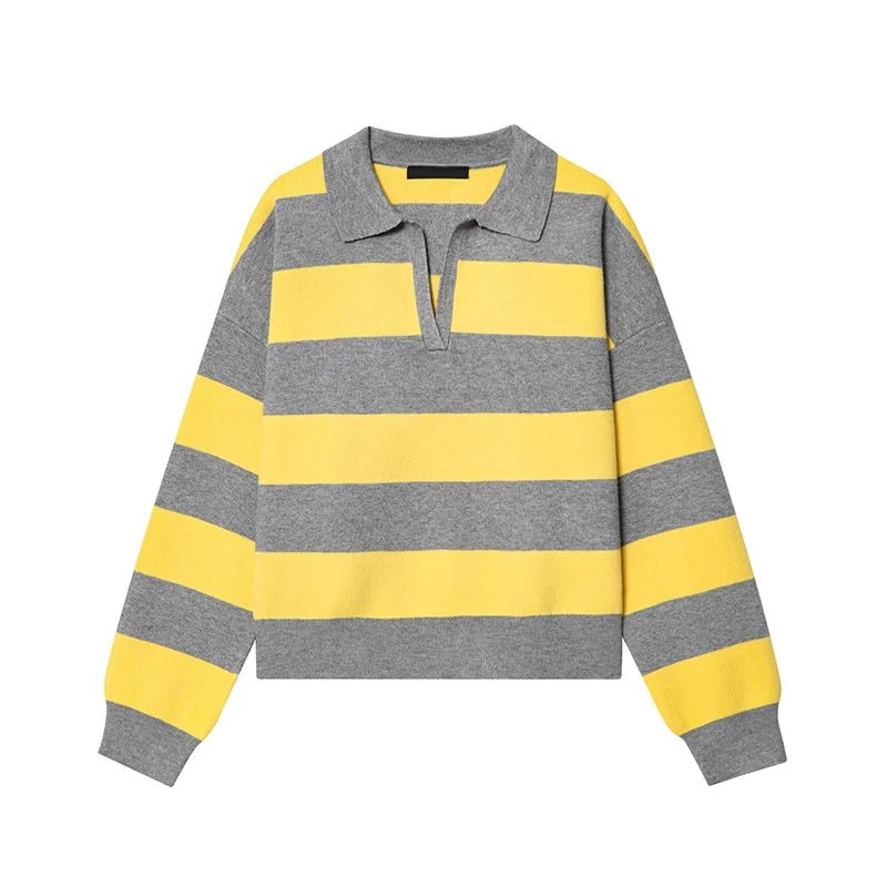 Pull Elena rayé à col polo
