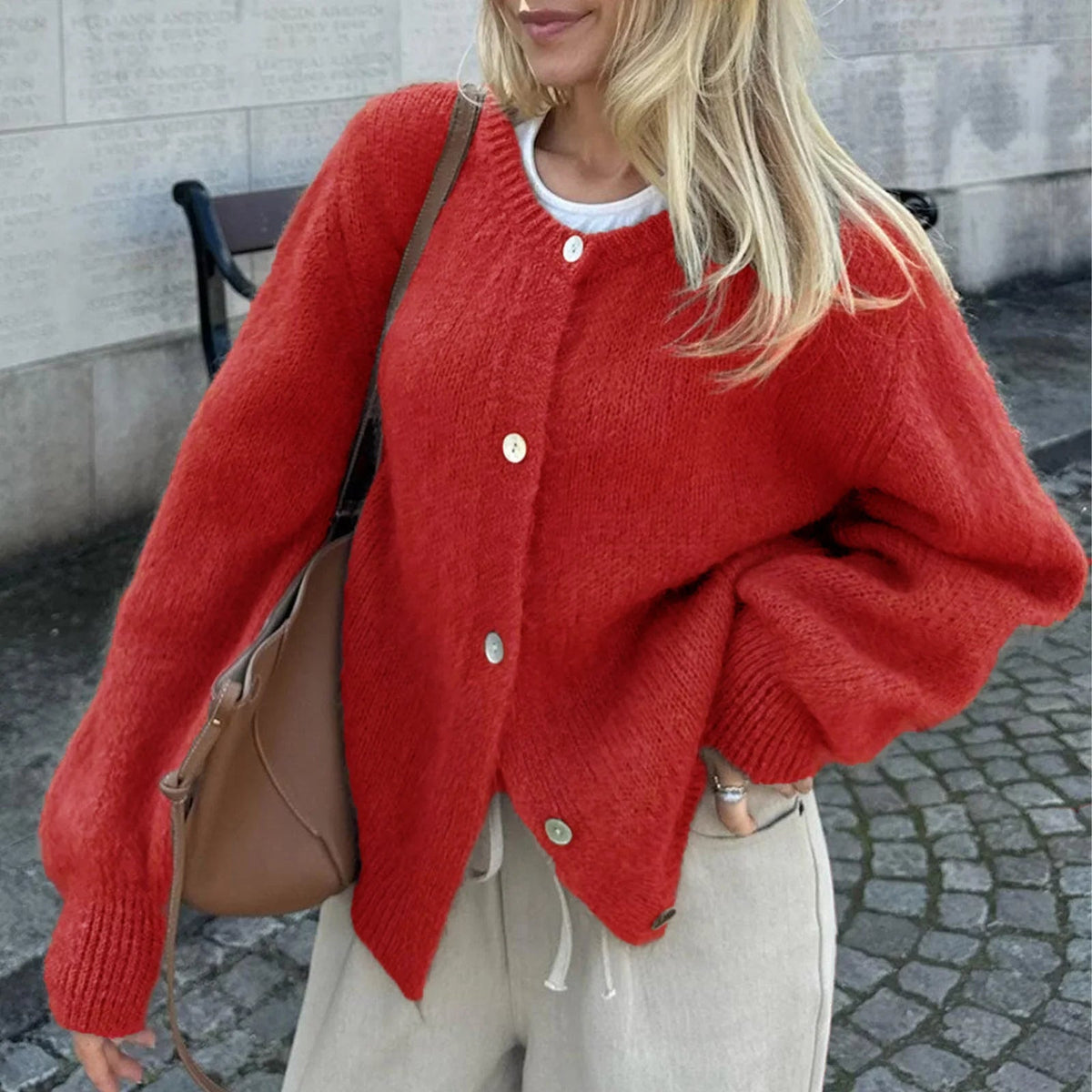 Gilet en maille duveteuse Freya