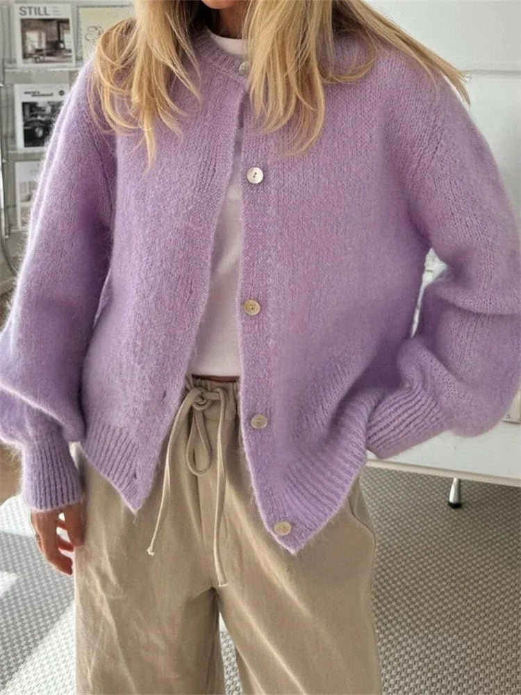 Gilet en maille duveteuse Freya