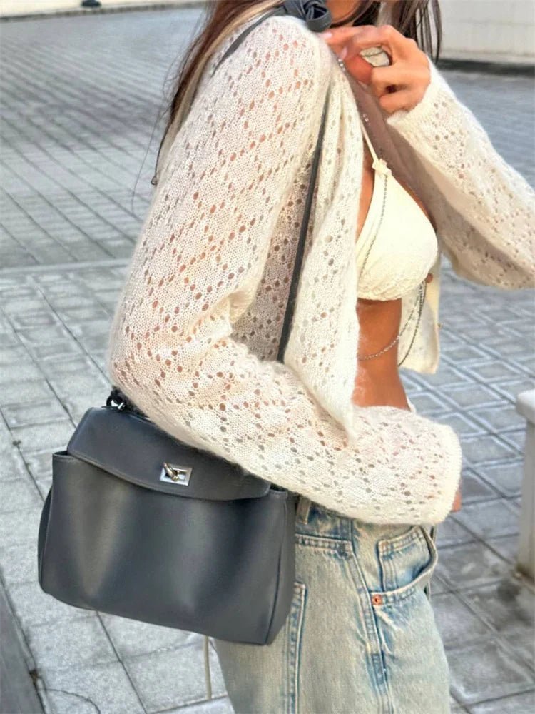 Cardigan court ajouré Beverly