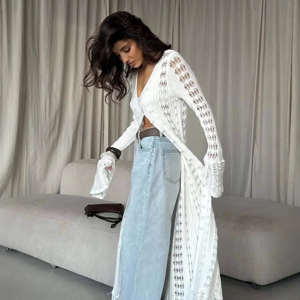 Cardigan Elena en maille ajourée