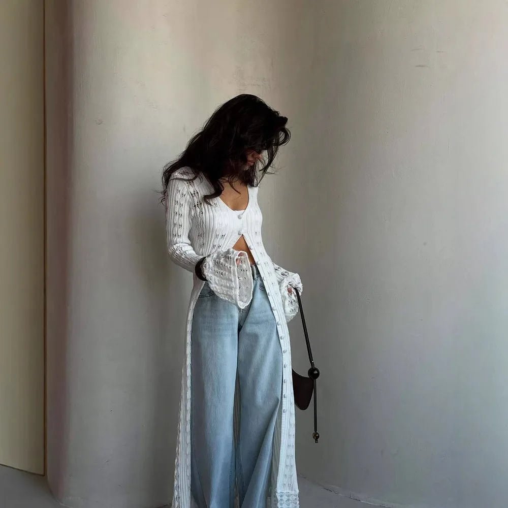 Cardigan Elena en maille ajourée