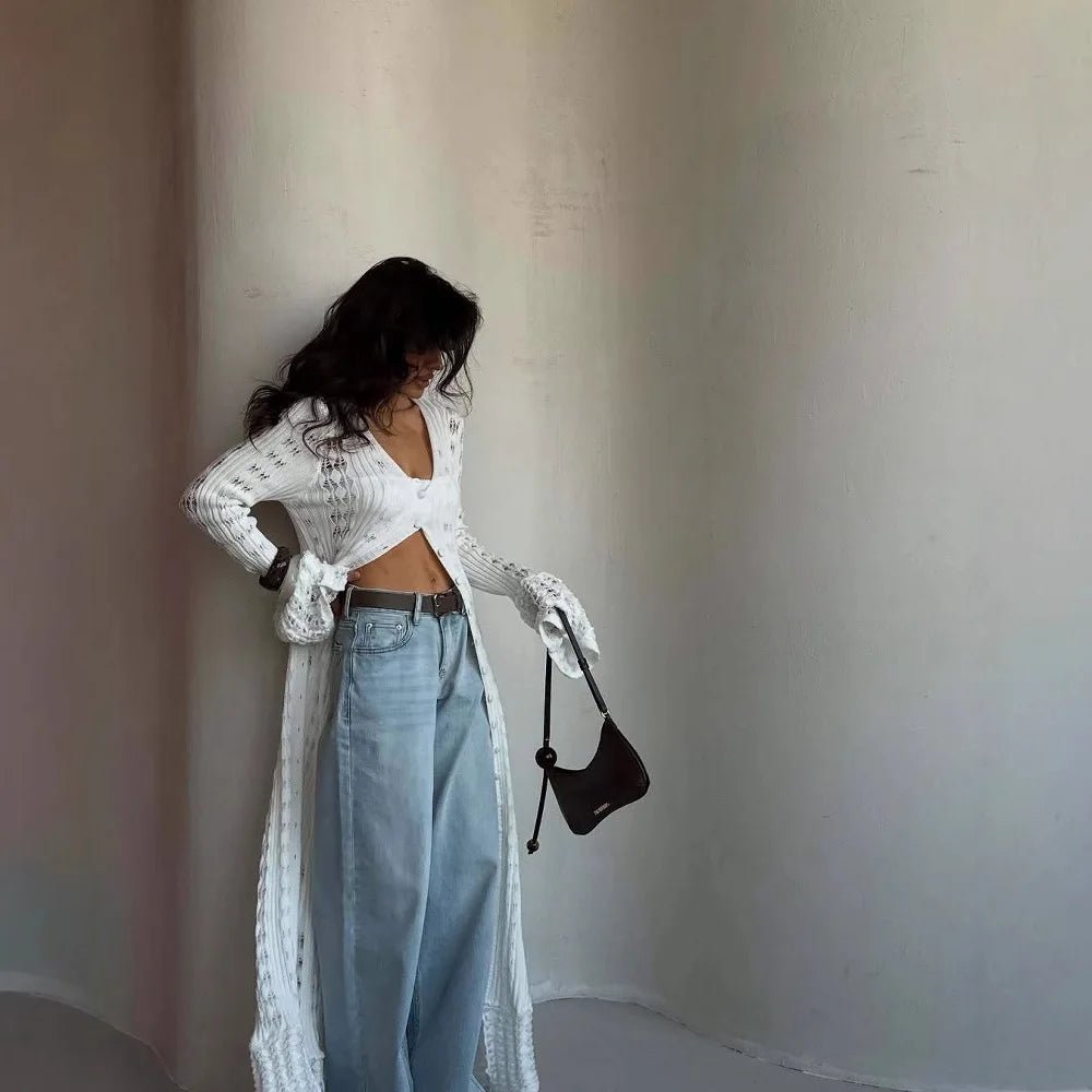 Cardigan Elena en maille ajourée