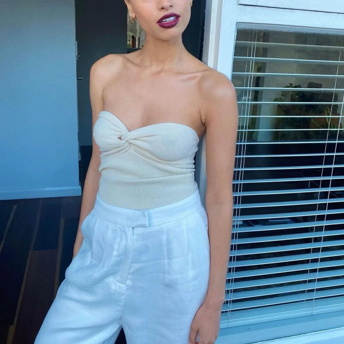 Top Iris bustier à épaules dénudées