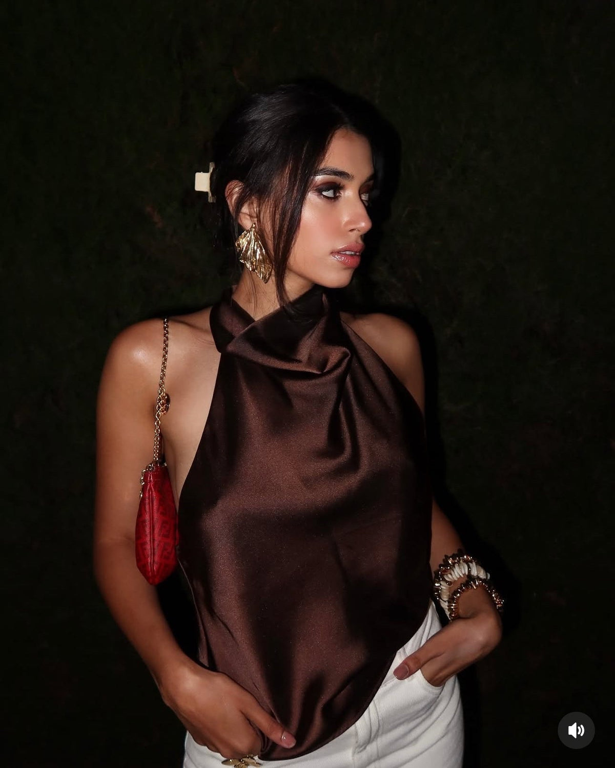 Top dos nu en satin Anastasia