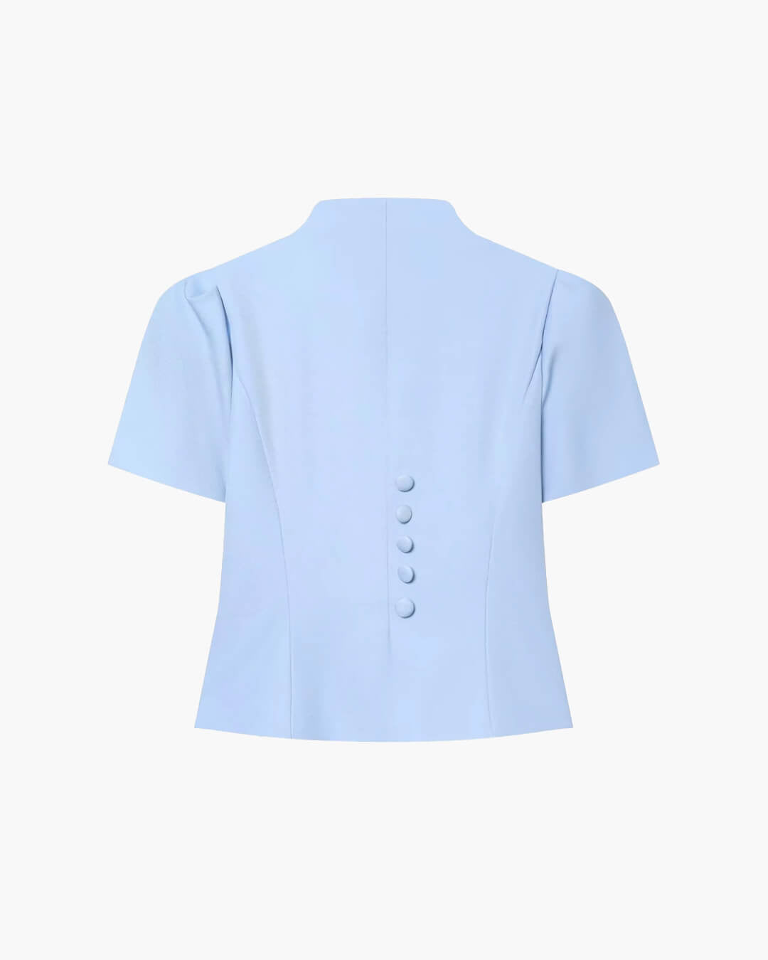 Top Gloria à boutons et col mao
