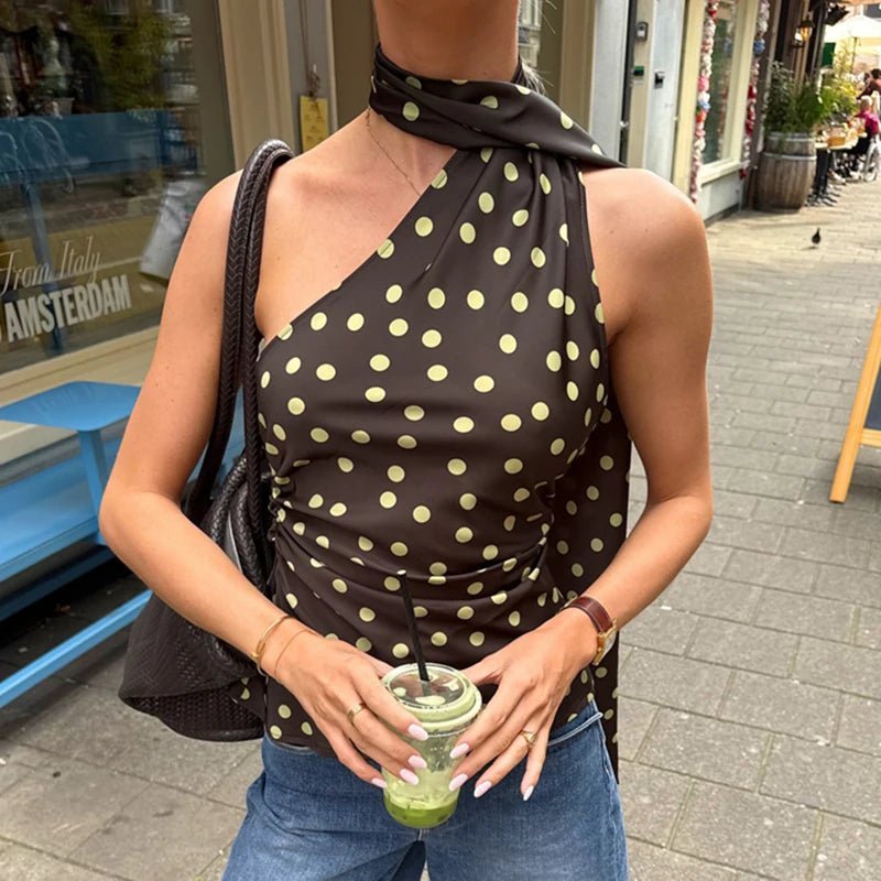 Blouse Brielle dos nu à pois