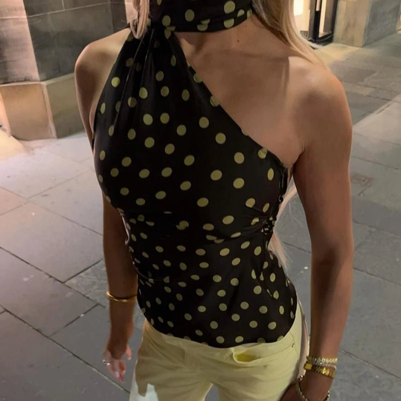 Blouse Brielle dos nu à pois