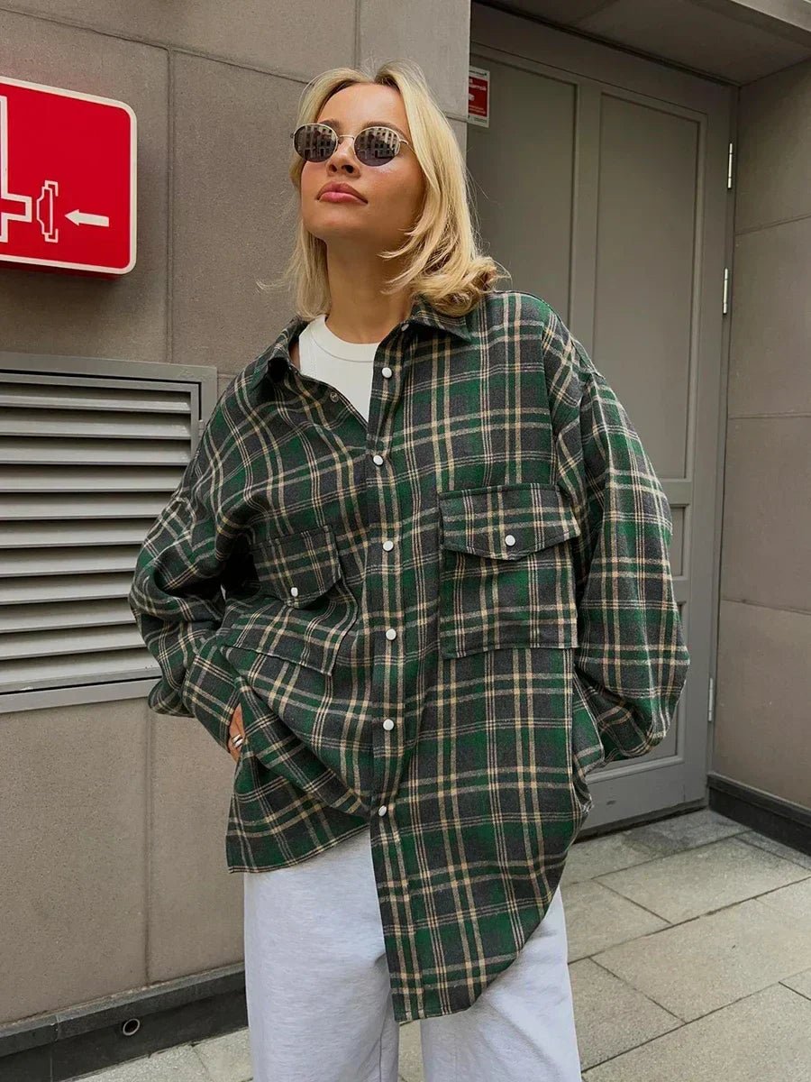 Blouse Emma à carreaux ample