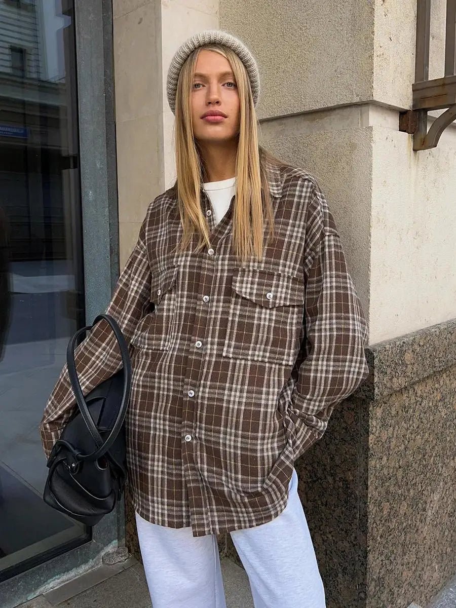 Blouse Emma à carreaux ample