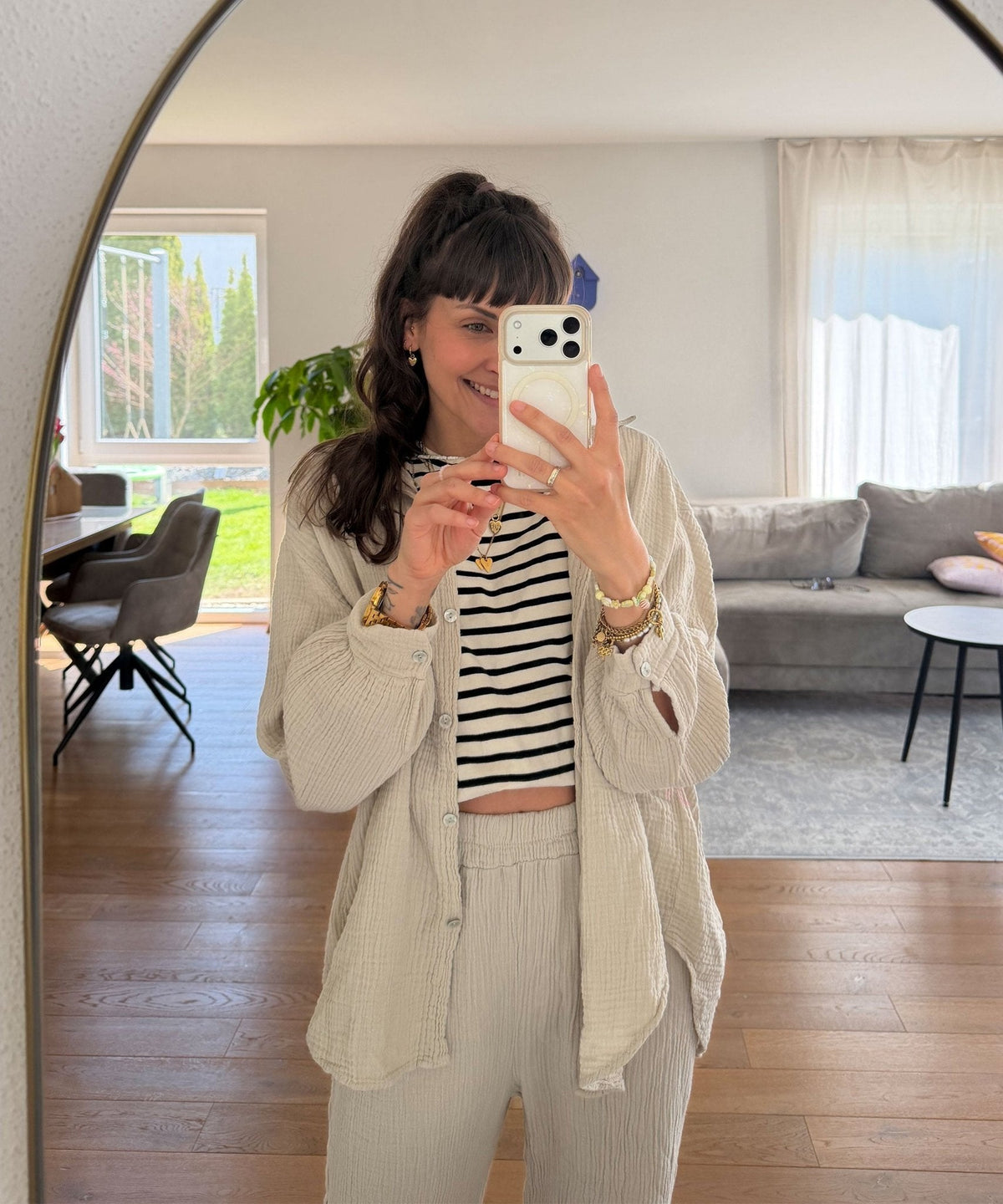 Blouse oversize en mousseline Freya
