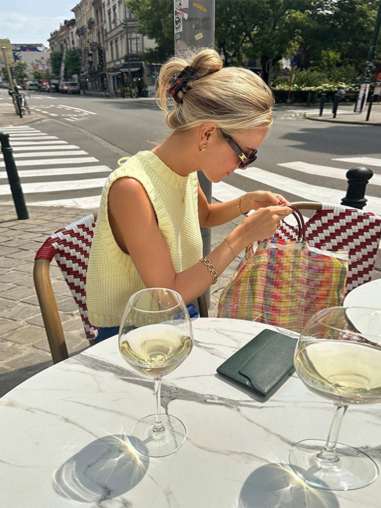 Top en maille dos nu Aedla sans manches