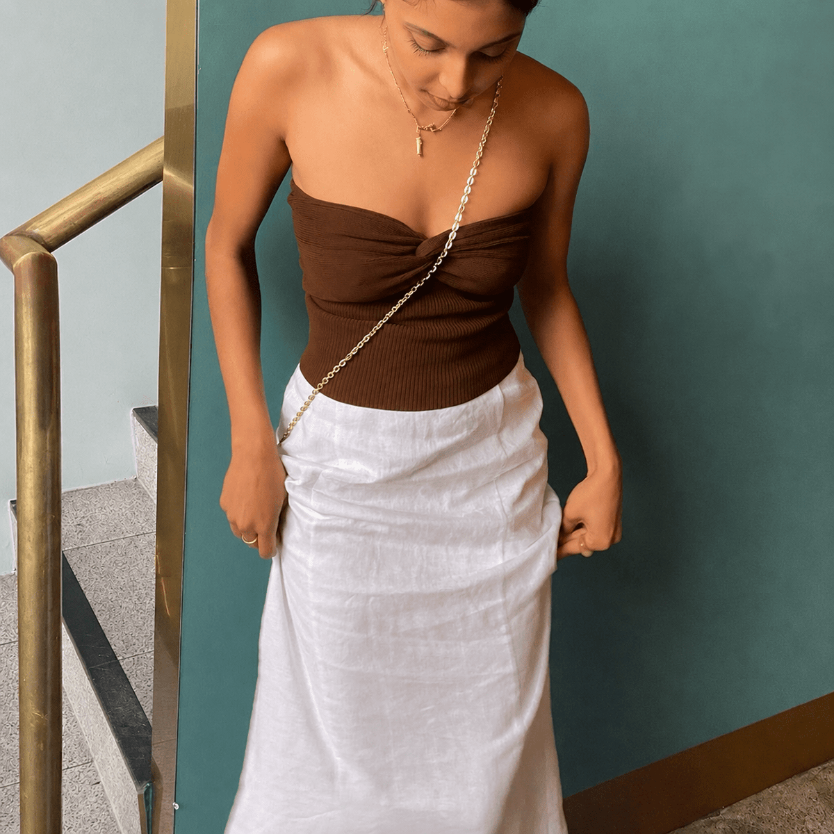 Top Iris bustier à épaules dénudées