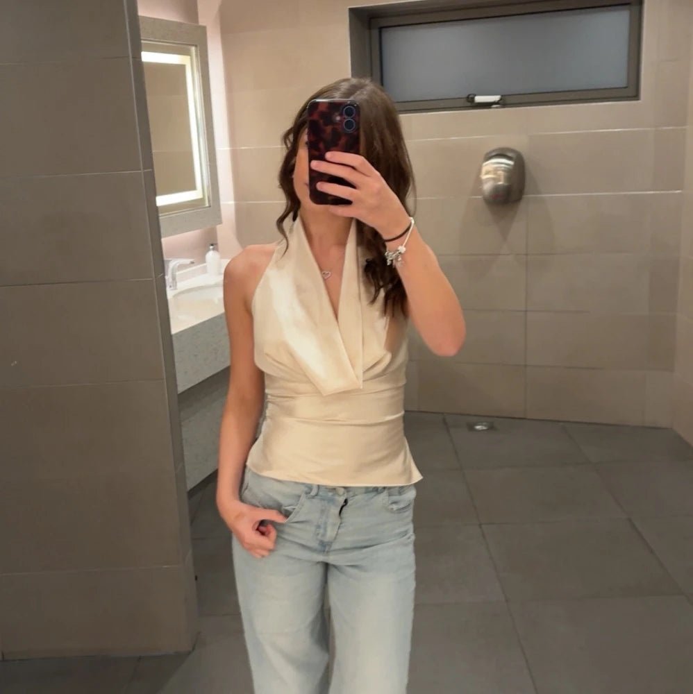 Top dos nu à décolleté plongeant Jeriza