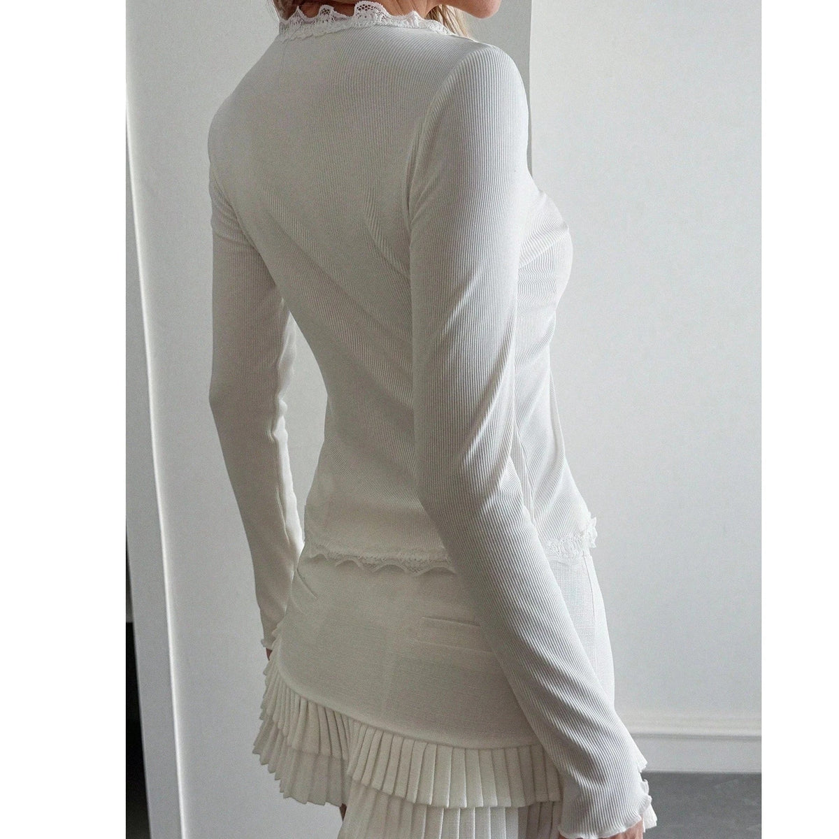 Blouse Sophia côtelée à boutons