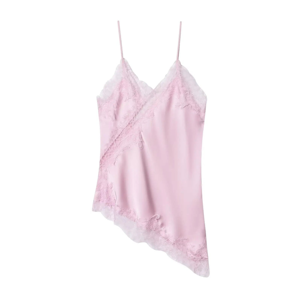 Top asymétrique en satin Kara