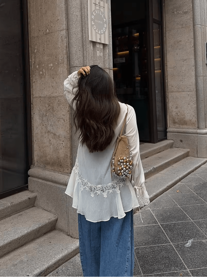 Cardigan ajouré Marin