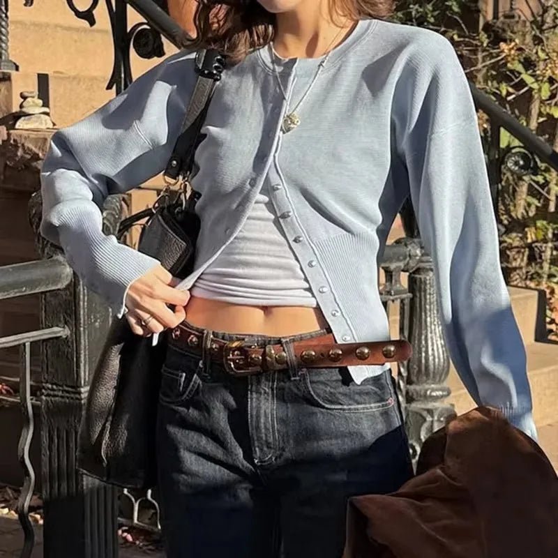 Cardigan en maille à boutons-pression Shelly