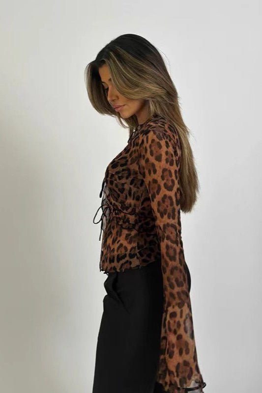Blouse transparente léopard Siena