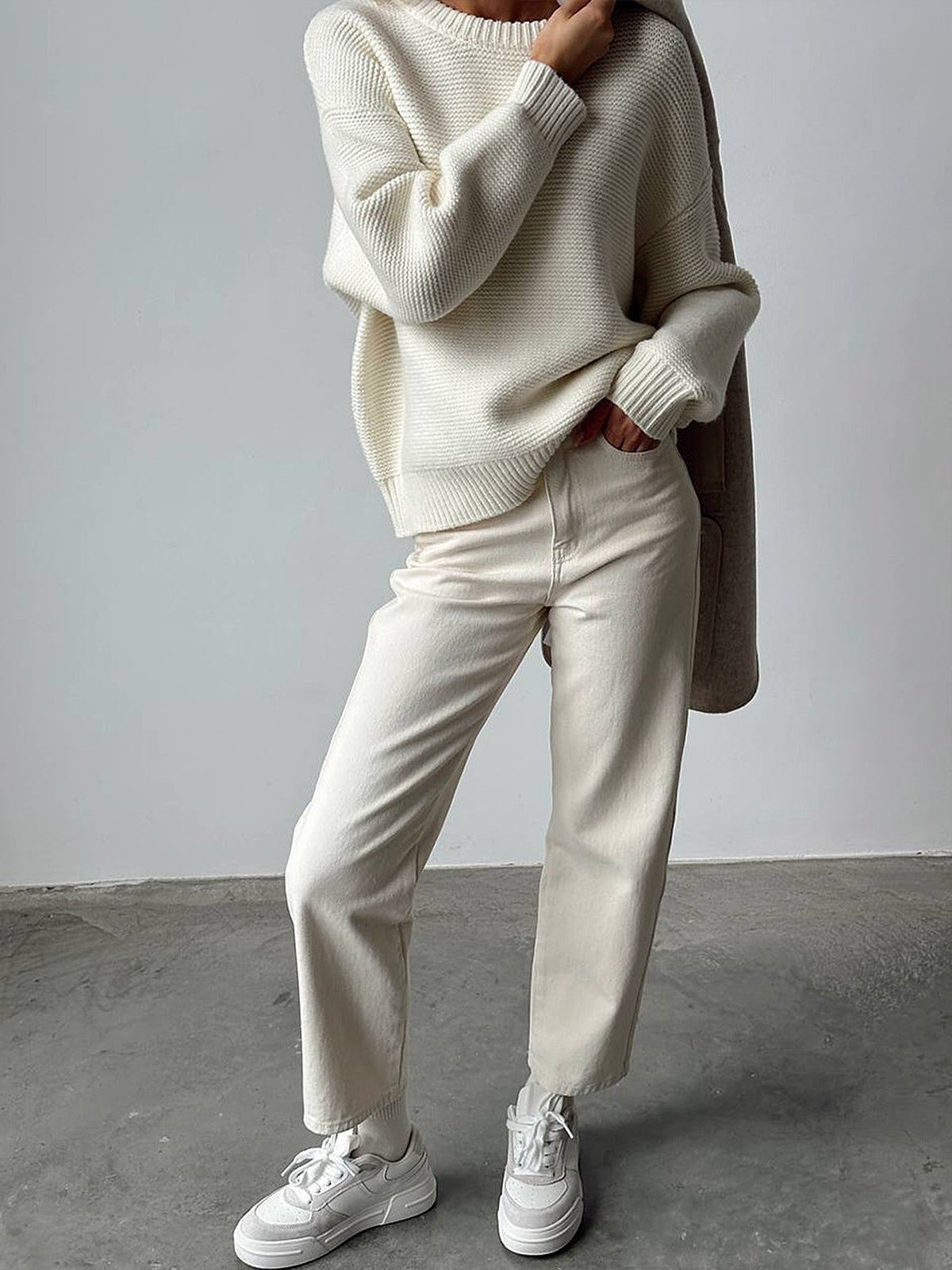 Aisionn - Jersey en maille de coton