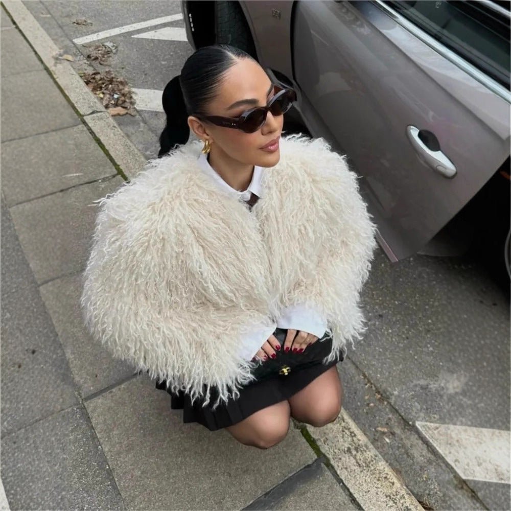 Veste douillette en fausse fourrure