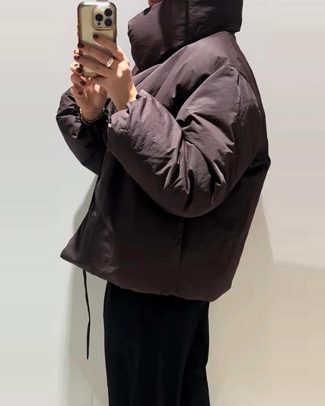 Veste matelassée Suzy à col montant et nœud