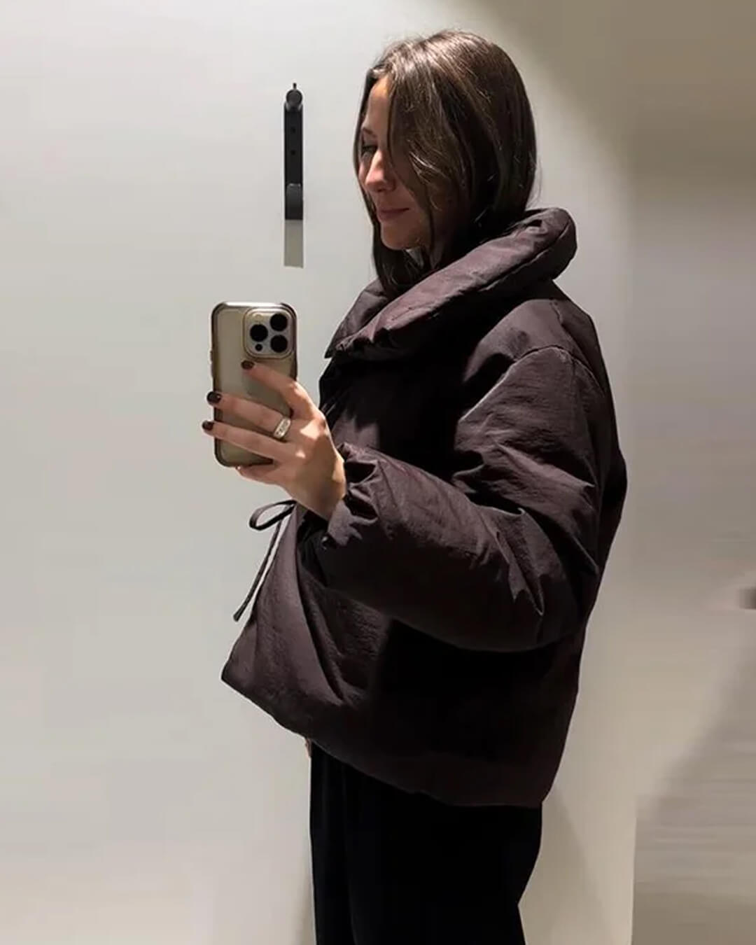 Veste matelassée Suzy à col montant et nœud