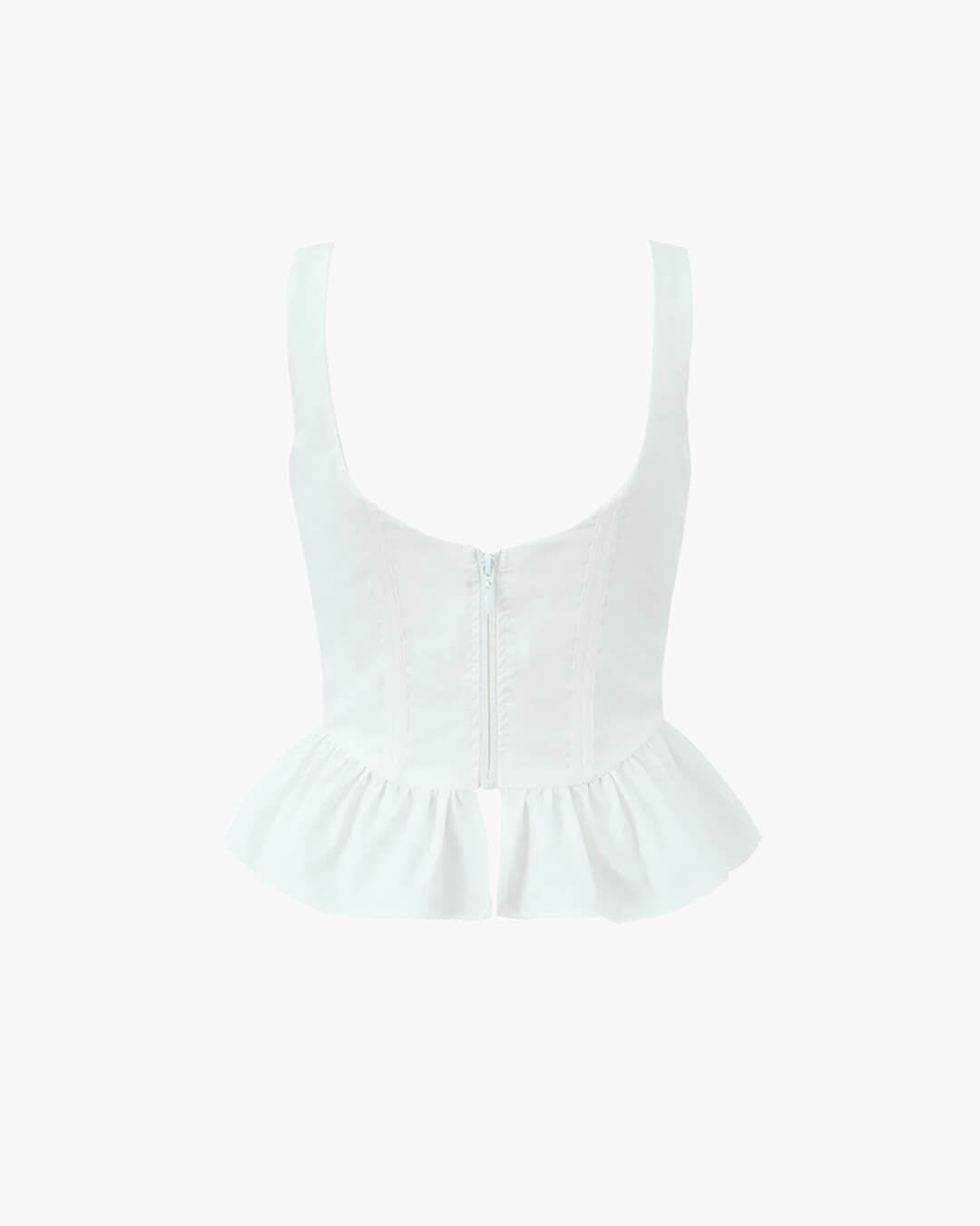 Top corseté Karley à bas volanté