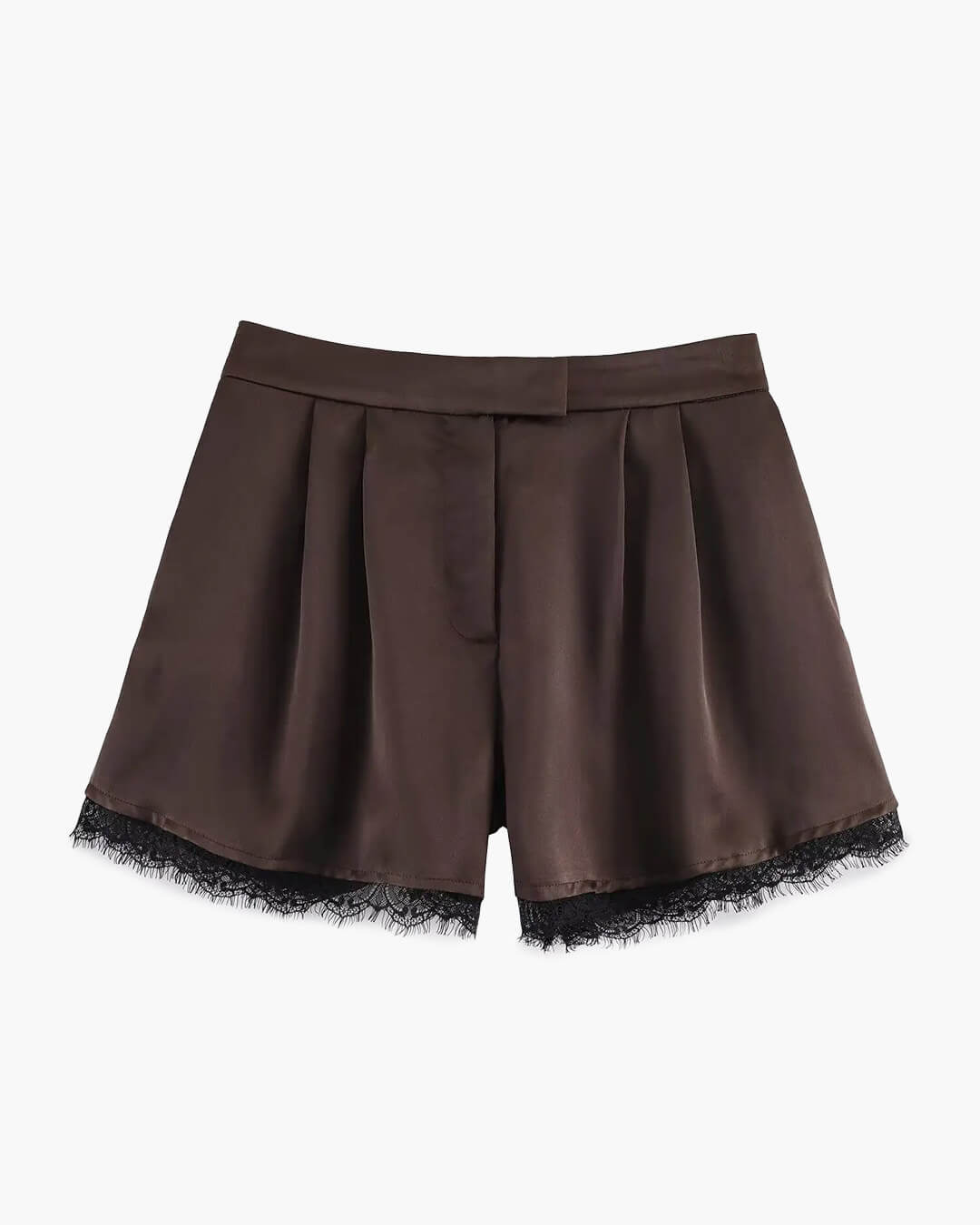 Shorty mini Xylia en satin avec dentelle