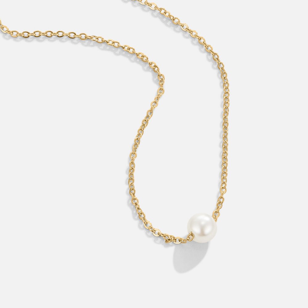 Collier Solitaire Perle Dorée