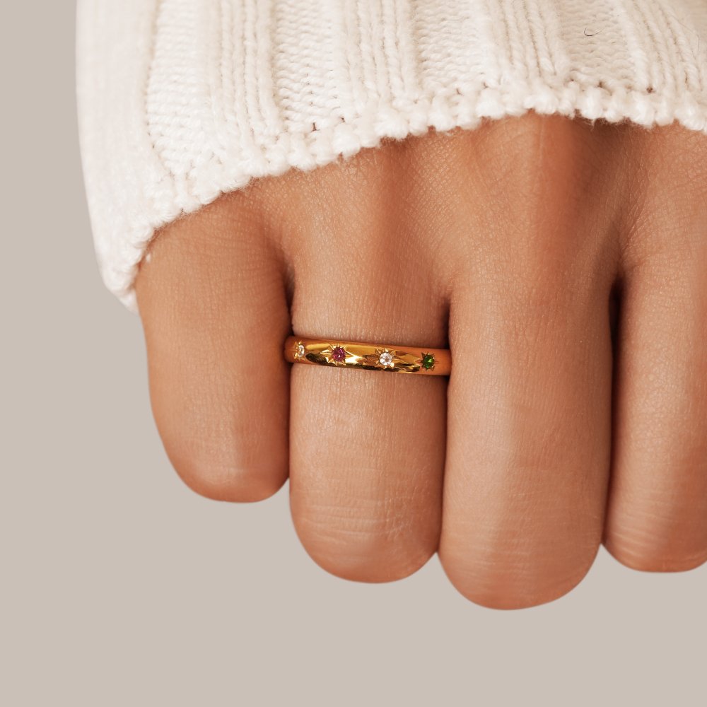 Bague Tali Cristal Arc-en-Ciel