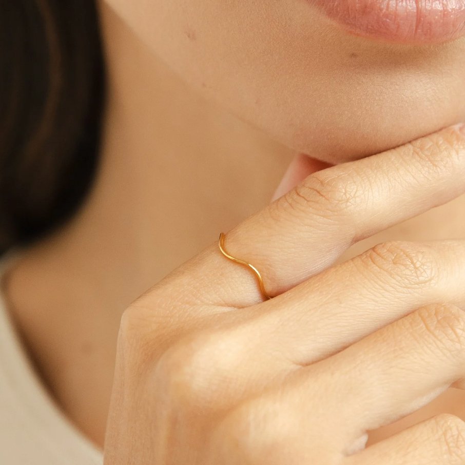 Bague Tina Empilable Dorée
