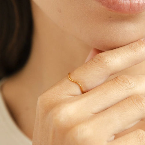 Bague Tina Empilable Dorée